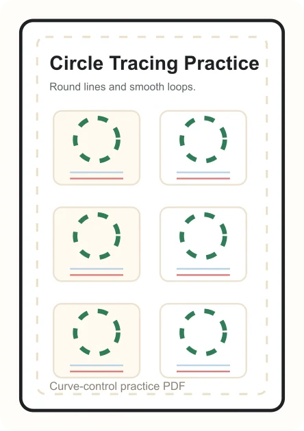 Circle tracing worksheet preview