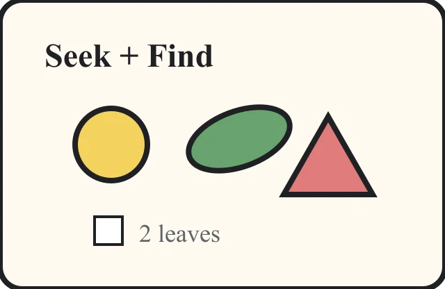 Seek and find printable generator preview with hidden picture items and a checklist