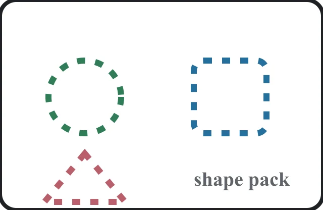 Shape tracing worksheet generator preview with dotted circle, square, and triangle practice