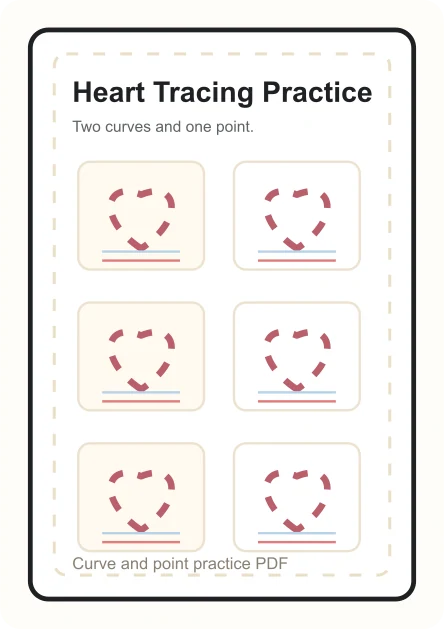 Heart tracing worksheet preview