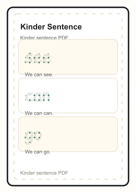 Kindergarten sight word sentence worksheet preview