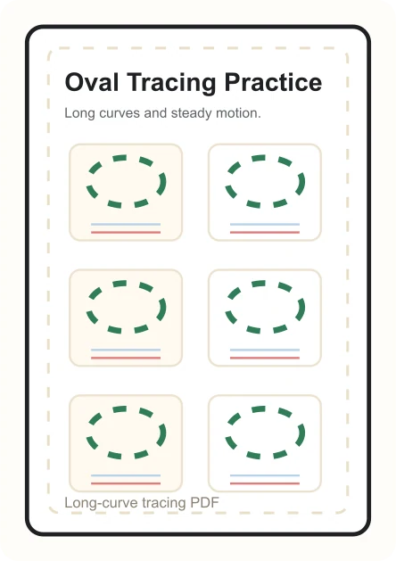 Oval tracing worksheet preview