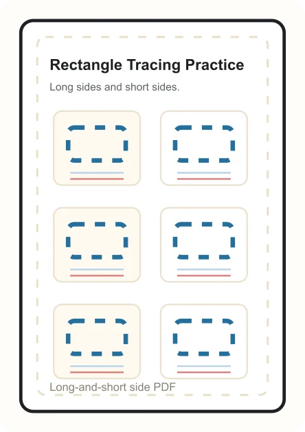 Rectangle tracing worksheet preview