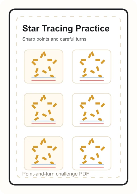 Star tracing worksheet preview